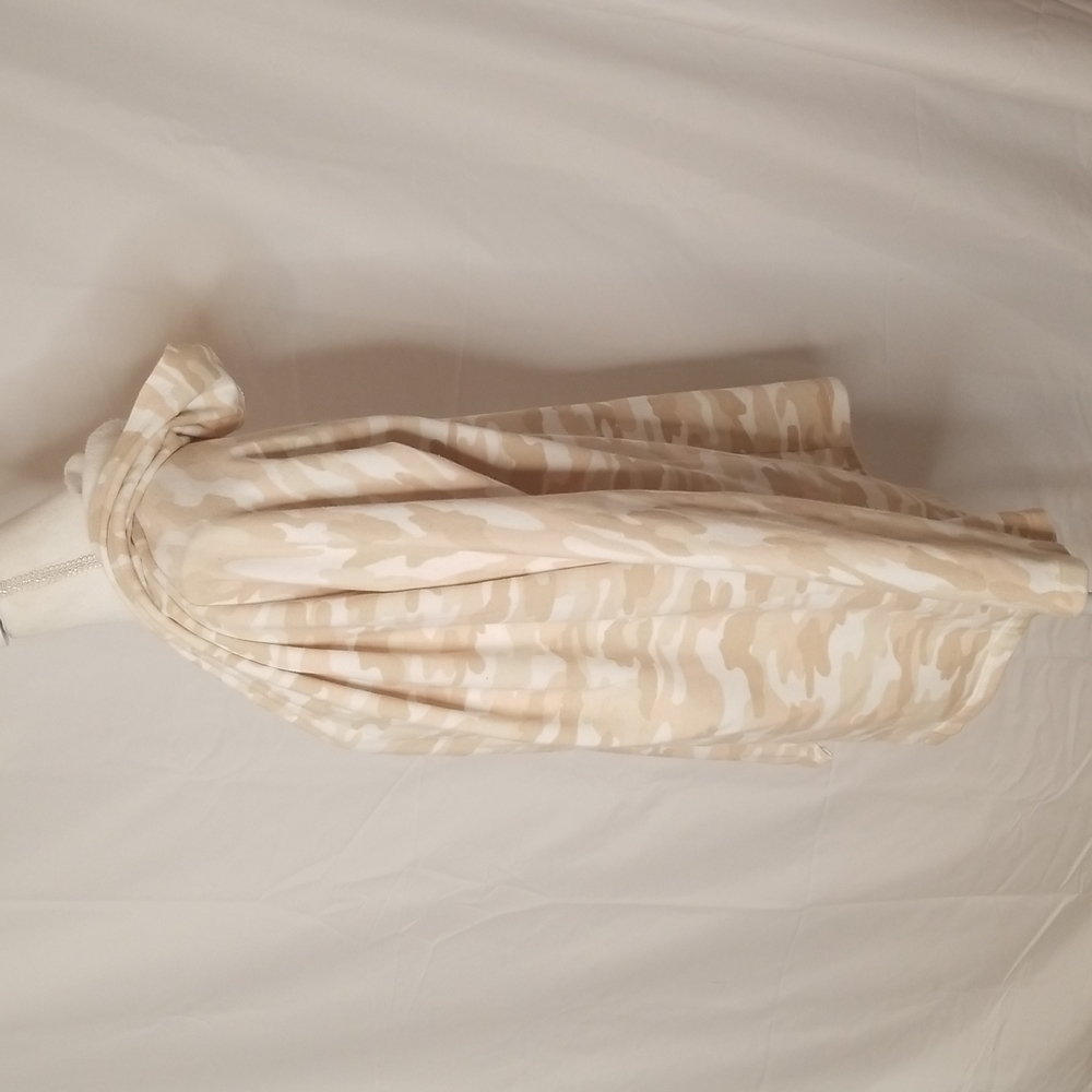 Lucky Brand Camouflage Open Front Lightweight Hooded Fleece Lined Sweatshirt S - Picture 4 of 11